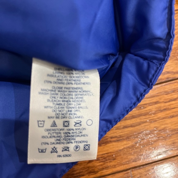 Lands End Womens Puffer Vest Blue Medium 10/12 Goosedown and Feathers - Picture 6 of 7